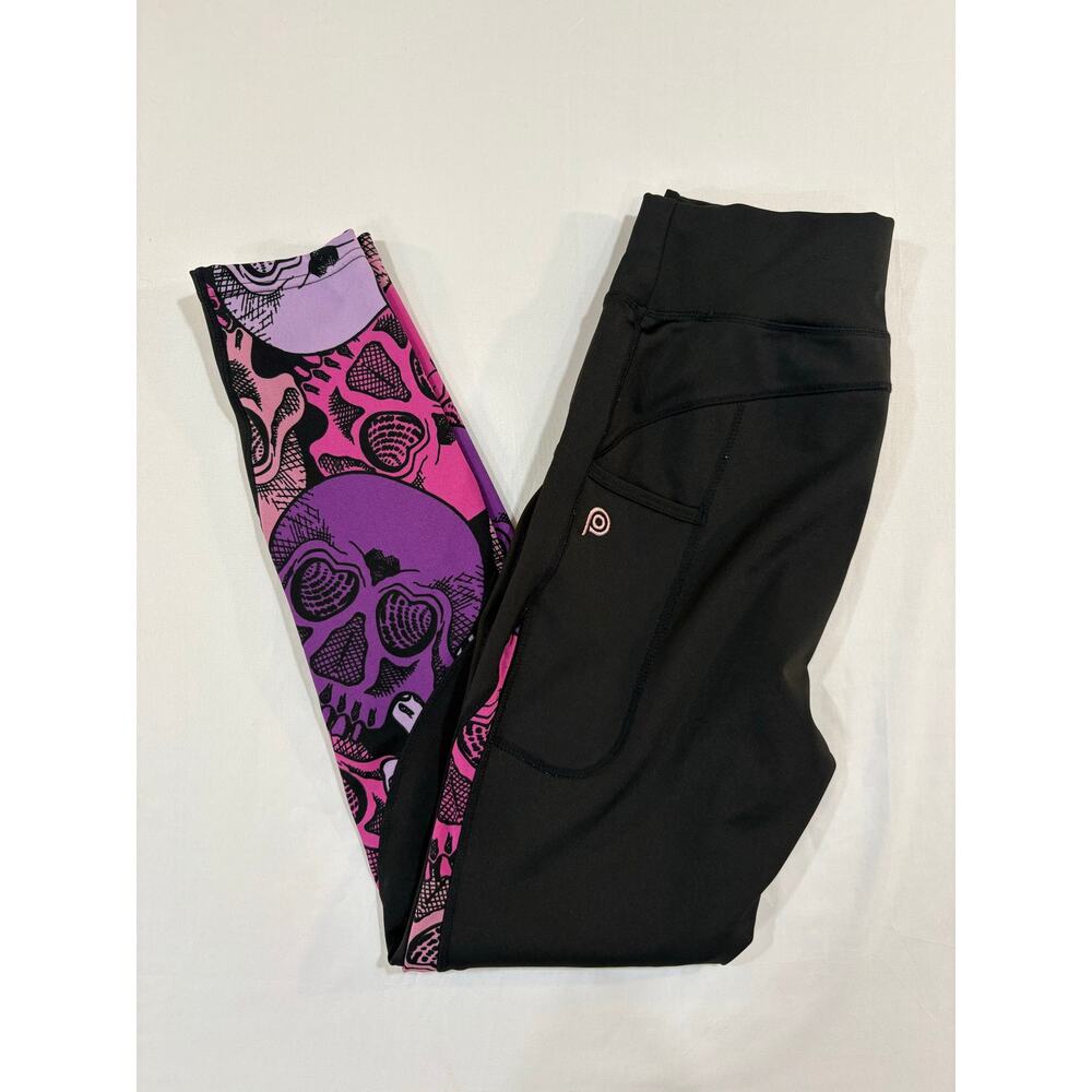 Popfit Skull Full Length Leggings Size Medium